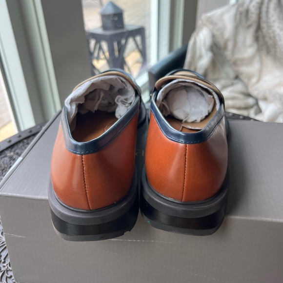 FRANCO SARTO EDITH 2 PENNY LOAFERS IN BISCUIT BROWN FAUX LEATHER 7.5 - Picture 10 of 11